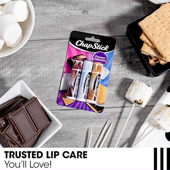 chapstick LIP BALM, ICE CREAM COLLECTION 3-PACK, ICE CREAM CLASSICS 3-PACK + SMORES COLLECTION  FUN & FLAVORFUL LIP CARE, BIRTHDAY GIFT, PARTY FAVORS, STOCKING STUFFERS, 0.15 OZ EA - Image 3